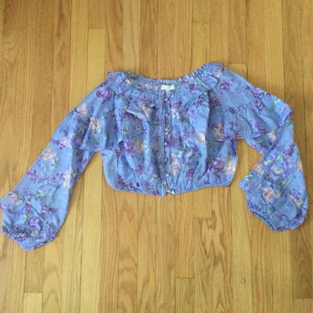 LoveShackFancy Ruffle Popover Top - Picture 3 of 6